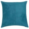 Cuscino effetto in suédine blu anatra 40x40cm