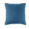 Cuscino in lino lavato blu pavone 45x45 cm