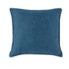 Cuscino in velluto blu pavone 60x60 cm