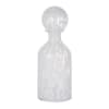 Decoratief glazen flesje, transparant/wit, H36