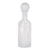 Decoratief glazen flesje, transparant/wit, H52