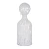 Dekorativer Flakon aus transparentem und weißem Glas, H36cm