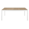 Ausziehbarer Gartentisch aus Aluminium mit Teakholz-Imitation für 8 bis 12 Personen L180/270