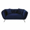 2/3-Sitzer-Sofa mit nachtblauem Samtbezug