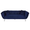 3-Sitzer-Sofa mit nachtblauem Samtbezug