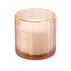 Duftkerze in rosafarbenem Glasgefäß, H7cm 100g
