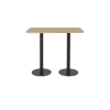 Beige rechthoekig mangohouten tafelblad voor 4 personen en professioneel gebruik L120