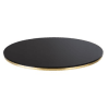 Plateau de table professionnel en verre noir 2/4 personnes D70