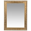 Espelho de madeira de paulownia dourado 70x90