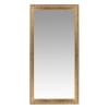 Espelho grande de madeira de paulownia dourado 90x180