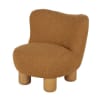 Fauteuil bouclettes marron