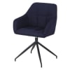 Fauteuil de table bouclettes bleu foncé