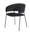 Fauteuil de table en velours noir