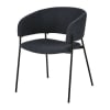 Fauteuil de table gris anthracite