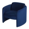 Fauteuil en velours bleu nuit