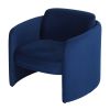 Fauteuil in donkerblauw fluweel