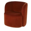 Fauteuil in hazelnoot fluweel