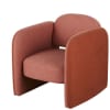 Fauteuil vieux rose et terracotta