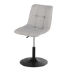 Cadeira de escritório giratória regulável em tecido reciclado cinzento e metal preto