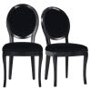 Fluwelen stoelen (x2) - zwart