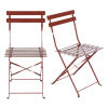 Gartenstühle für gewerbliche Nutzung aus Metall, terrakotta (x2)
