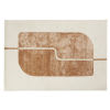 Getufteter Teppich mit Motiven, ecru und kaffeebraun, 160x230cm
