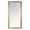 Grand miroir rectangulaire à moulures dorées 90x180