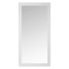 Grand miroir rectangulaire à moulures en bois de paulownia blanc 90x180