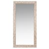 Grand miroir rectangulaire en bois de manguier sculpté 90x180