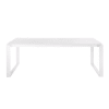 Tavolo da giardino allungabile in alluminio bianco 8/10 persone, 206/266 cm