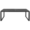 Tavolo da giardino allungabile in alluminio grigio antracite 8/10 persone, 206/266 cm