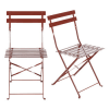 Cadeiras profissionais de exterior de metal cor terracota (x2)