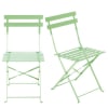 Gartenklappstühle aus Metall, wassergrün (x2)