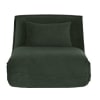 Groene ribfluwelen slaapbank met 1 zitplaats