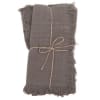 Handtücher aus Baumwollgaze mit Fransen, grau, 45x45cm, Set aus 2