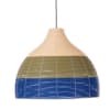 Hanglamp van gerecycleerde synthetische vezels in blauw, groen en beige
