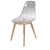 Transparante Scandinavische stoel met eikenhout