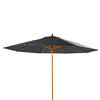 Kantelbare parasol van aluminium en antracietgrijze stof 3x3 m