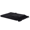 Kuscheldecke aus recyceltem Polyester, schwarz 170x130cm