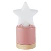 Lámpara con forma de estrella en beige, rosa y blanco