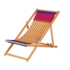 Ligstoel van eucalyptus hout en gerecycleerd polyester canvas in meerdere kleuren