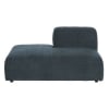 Longchair links für modulares Sofa, blau