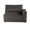 Angolo destro per divano componibile grigio talpa in tessuto