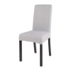 Housse de chaise en coton gris, compatible chaise