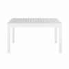 Mesa de jardín extensible de aluminio blanco para 6/12 personas, L. 135/270