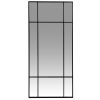 Miroir rectangulaire fenêtre en métal noir 50x110