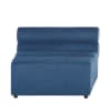 Modulelement für modulares Sofa für gewerbliche Nutzung mit recyceltem, blauem Stoffbezug