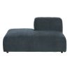 Módulo de chaise longue esquerdo para sofá modular azul