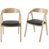 Stühle für gewerbliche Nutzung mit schwarzem Textilbezug aus Buchenholz (x2)