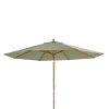 Kantelbare parasol van aluminium en kakigroene stof 3x3 m